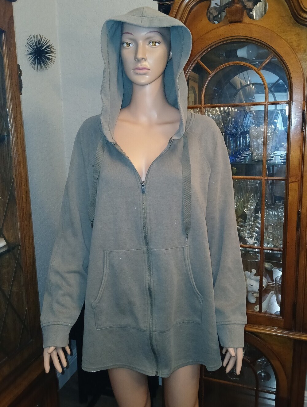 Athletic Works Olive Green Pullover Hoodie